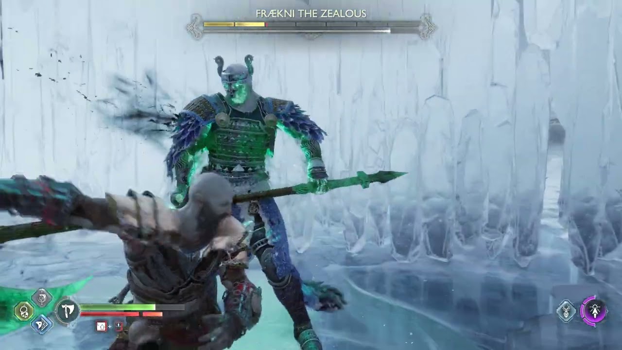 God of war Ragnarok : beating FRAEKNI THE ZEALOUS