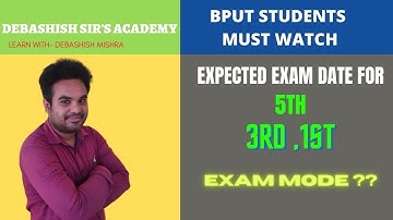 Expected Exam Date for 5th, 3rd and 1st semester.