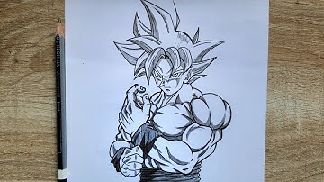 How to Draw Goku Mastered Ultra instinct-Step by step Drawing tutorial [ Easy Drawing ]