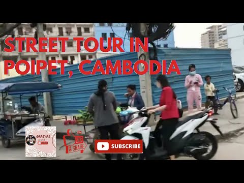 MOTORCYCLE DRIVING STREET TOUR  IN POIPET CAMBODIA | DISCOVER MORE STREET FOOD AND SHOPS