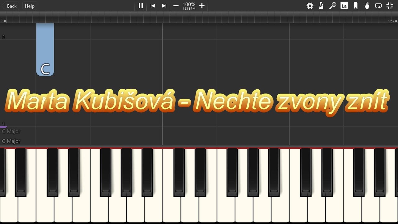Marta Kubišová - Nechte zvony znít - Piano tutoriál