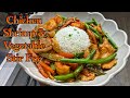Chicken shrimp  vegetables stirfry