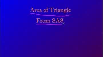 Area of Triangle from Side Angle Side