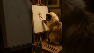 This Cat Draws A Beautiful Flower So Satisfying To Watch