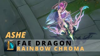 Fae Dragon Ashe Rainbow Chroma - - League Of Legends