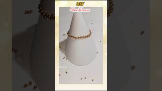 🤩DIY Golden Beads Necklace ✨ Easy Handmade Jewelry💫 #shorts #craftersimran #diy #viral #diynecklace