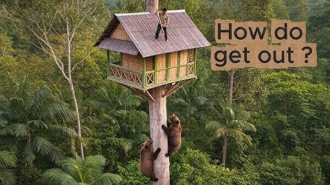 To Escape Wild Beasts – One-Legged Man Builds a Treehouse to Survive