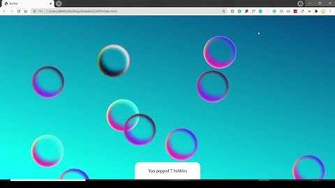 Popping Bubbles Game Using JavaScript | JavaScript Game Project | JavaScript Tutorial | JavaScript