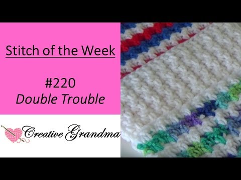 Stitch Of The Week #220 Double Trouble Stitch (Free Pattern At The End Of Video)