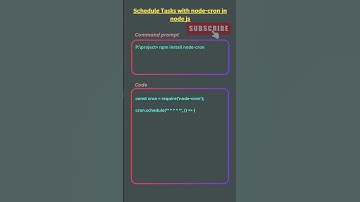 How to Schedule Tasks in Node.js with node-cron #nodejs #NodejsCron #shorts