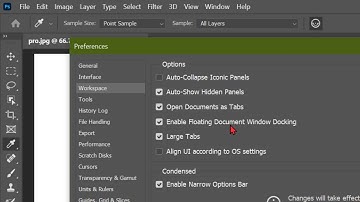 How To Disable Floating Document Window Docking in Photoshop CC