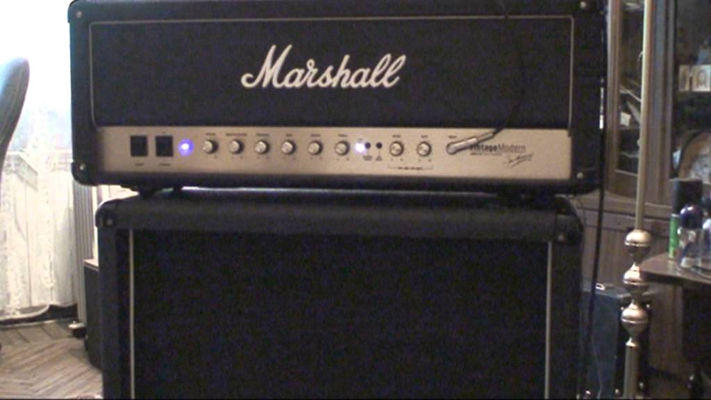 marshall 2266 vintage modern into marshall 4x12 8412 cab - youtube