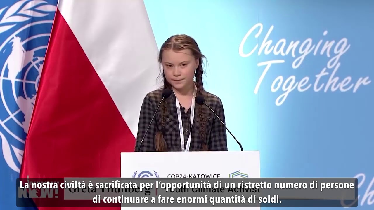 Ci state rubando il futuro - Greta Thunberg a Cop24