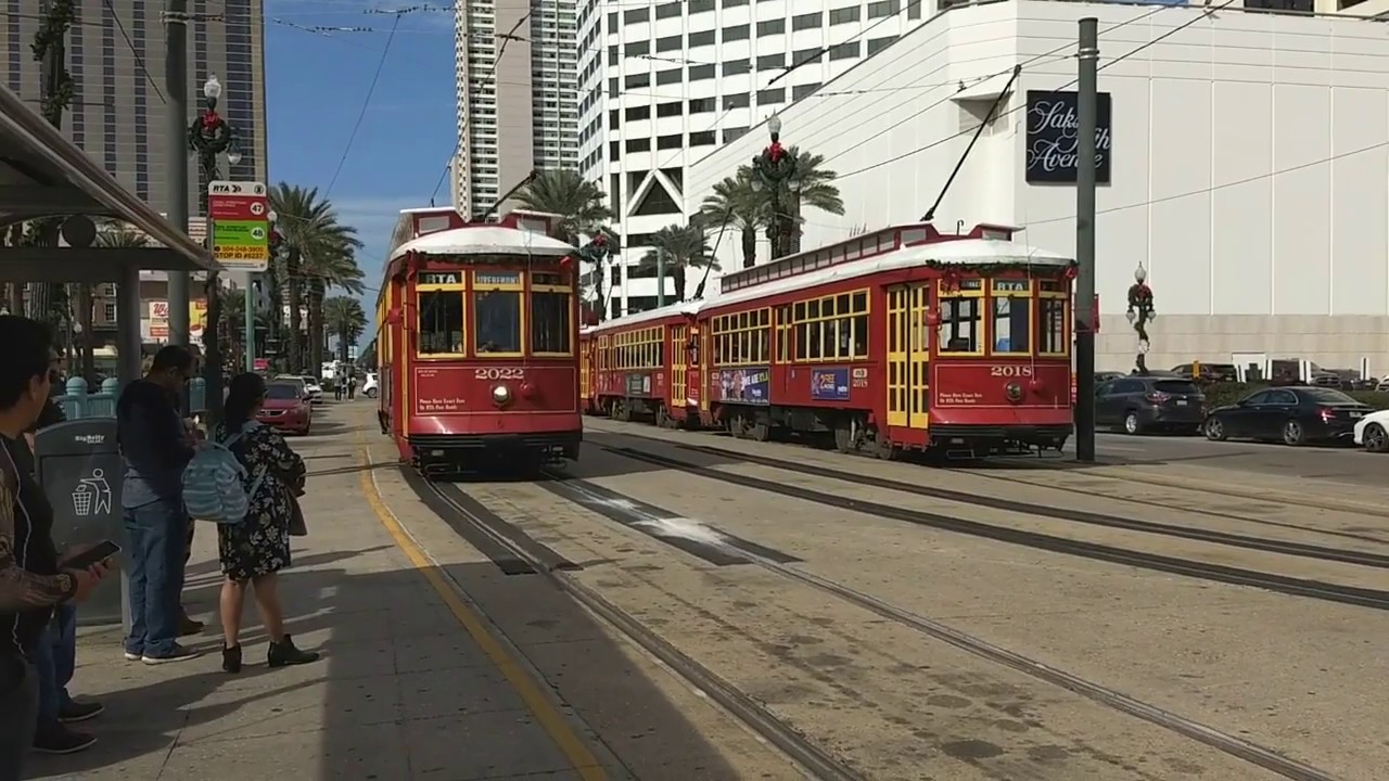 City Trains in New Orleans, Louisiana Tram YouTube