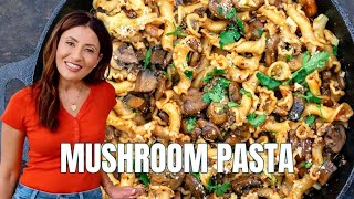 Garlic Mushroom Pasta Without the Cream | The Mediterranean Dish