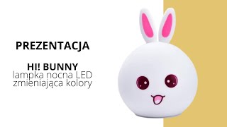 Hi! Bunny • Lampka nocna LED dla dzieci w kształcie królika, zmieniająca kolory