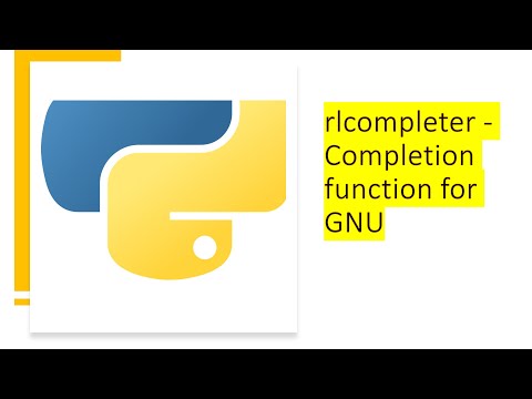 rlcompleter - Completion function for GNU | Python by examples | #python