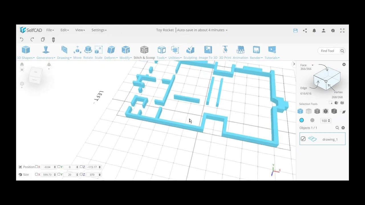 SelfCAD Drawing Part 1 Freehand drawing Tools YouTube