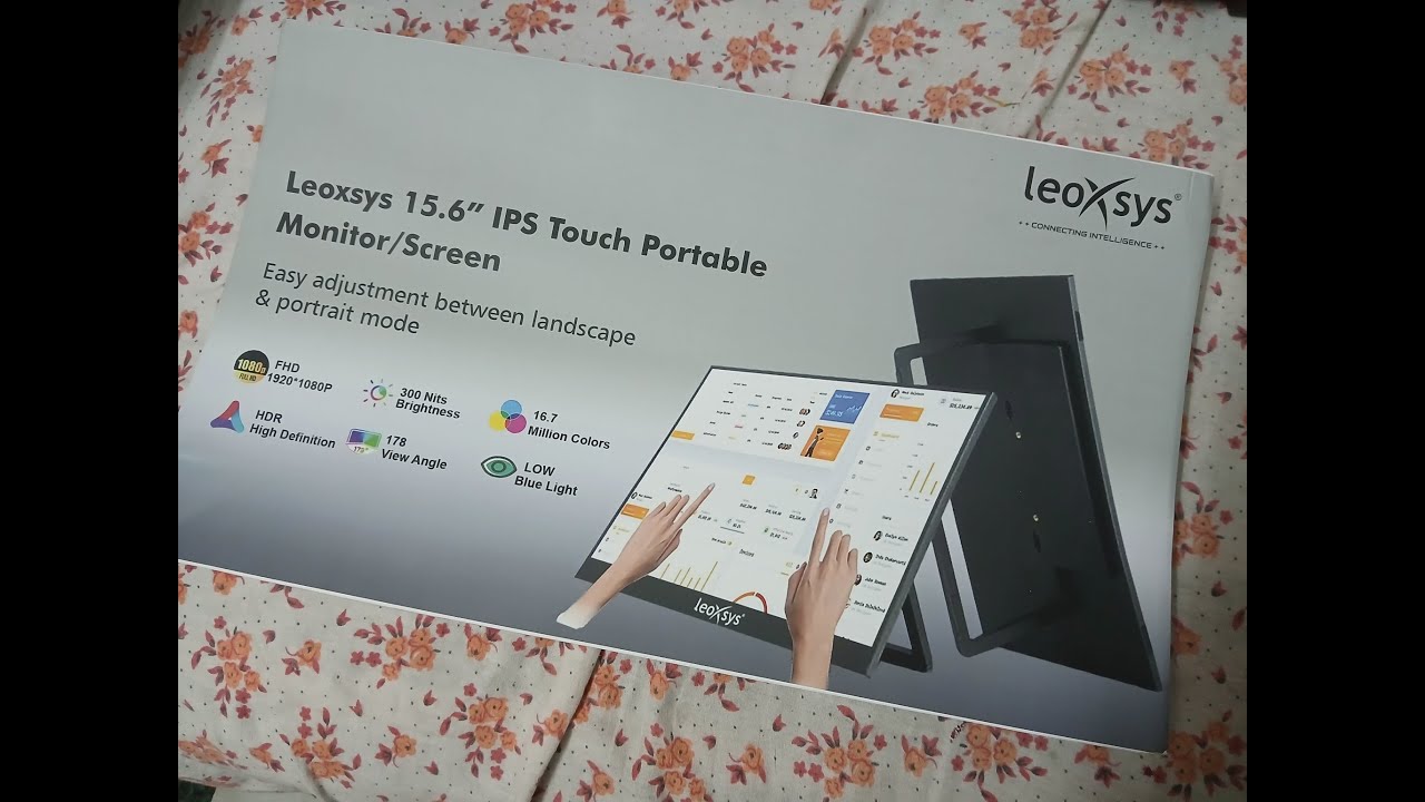 leoxsys portable touchscreen monitor onboxing and review