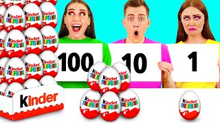 100 खाद्य परतें चुनौती | शरारत युद्ध PaRaRa Challenge