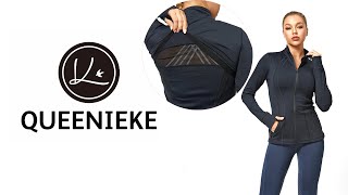 QUEENIEKE Women Athletic Jackets Cottony-Soft Full Zip Slim Fit Workout Running Jacket with Pockets screenshot 3