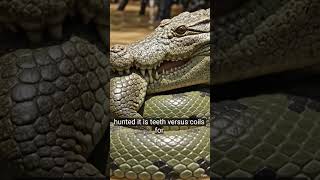 The Crocodile Entered The Wrong Swamp... 😳🐍" #wildlife #shorts