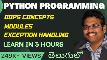 Python OOPs, Modules & Exception Handling in 3 Hours (తెలుగు) | Full Course (2025)