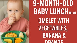 9-Month-Old Baby Lunch (BLW) | Omelet, Banana & Orange
