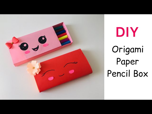 How to make a paper pencil box, DIY paper pencil box idea