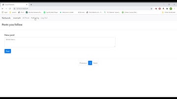 CS50 web - Social Network Project 4