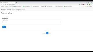 CS50 web - Social Network Project 4