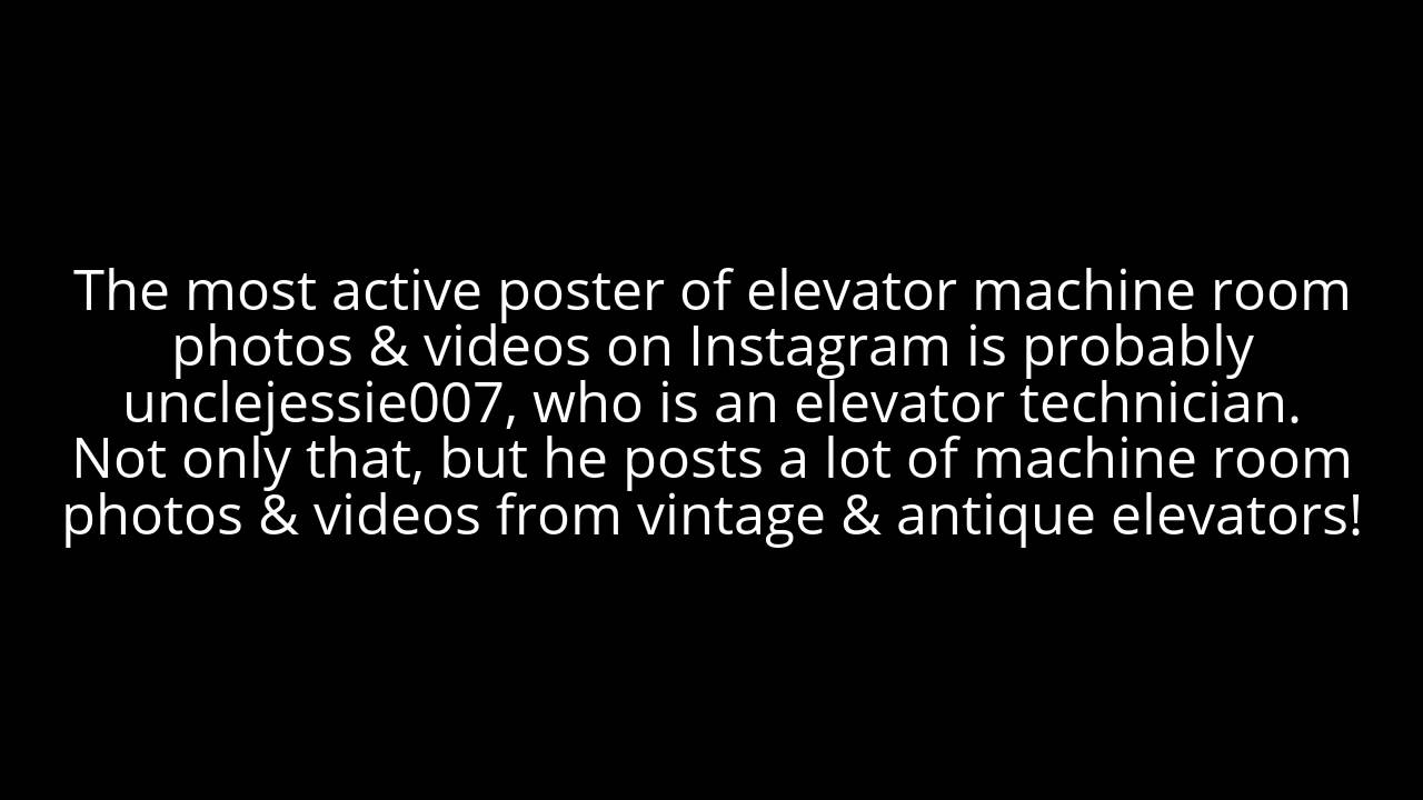 Elevator Machine Room Photos & Videos on Instagram!