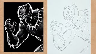 How To Draw Black Panther From Avengers Easy Drawing Tutorial