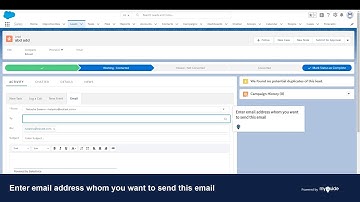 How to Use Email Option inside Lead in Salesforce Lightning