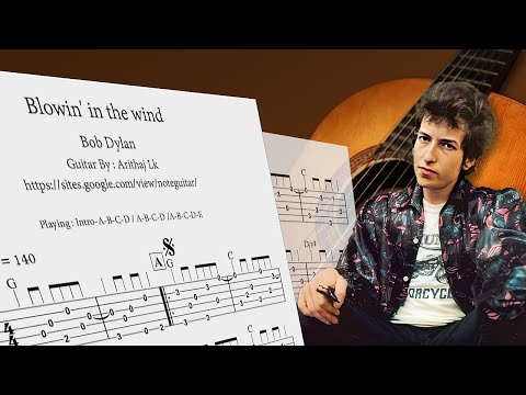 Blowin' In The Wind - Fingerstyle Guitar - Bob Dylan