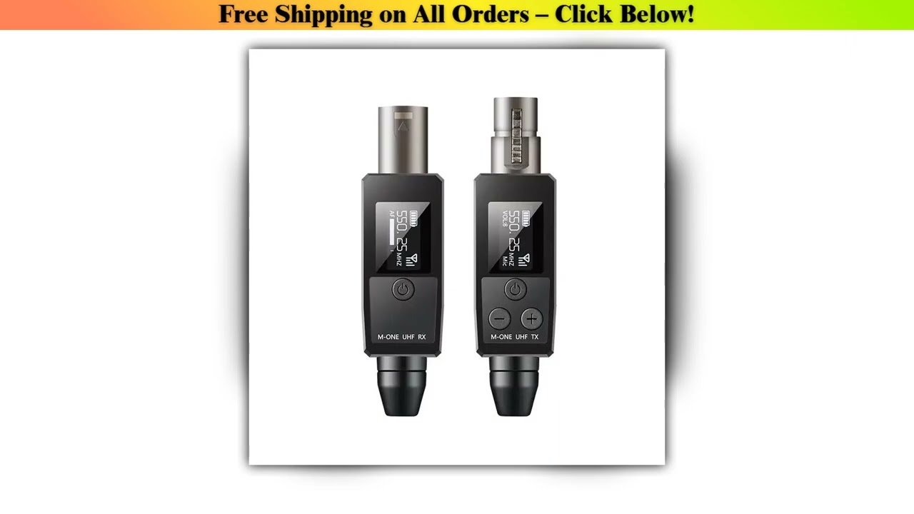 VK-38 UHF Wireless Microphone Converter XLR Transmitter And Receiver For Dynamic Microphone Guitar