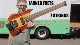 I Made a Fanned Fret, Headless 7 String Guitar - My First!