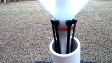 Water Rocket Launch Collar, -  close up, and load method.