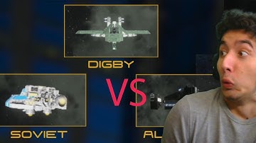 Reacting to Random Space Engineers bullshittery part 4 3 Way battle in space .