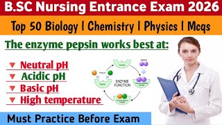 Top 50 Most Repeated MCQs | Biology Chemistry Physics l AIIMS Nursing 2026 Most Expected Question