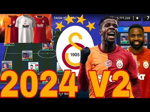 DLS GALATASARAY 2024 YAMASI V2 GÜNCEL KADRO🔥 Zaha, Bakambu, Fred 🤩