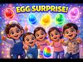 Egg Surprise 🥚✨ | What’s Inside? 😲 Lion, Elephant, Monkey, Frog, Teddy, Car | Hindi | Kids Fun Dance