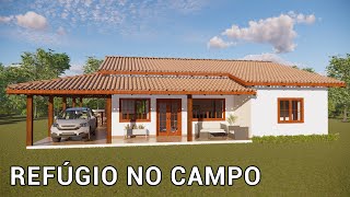 Projeto Casa de Campo com 3 Quartos | P13