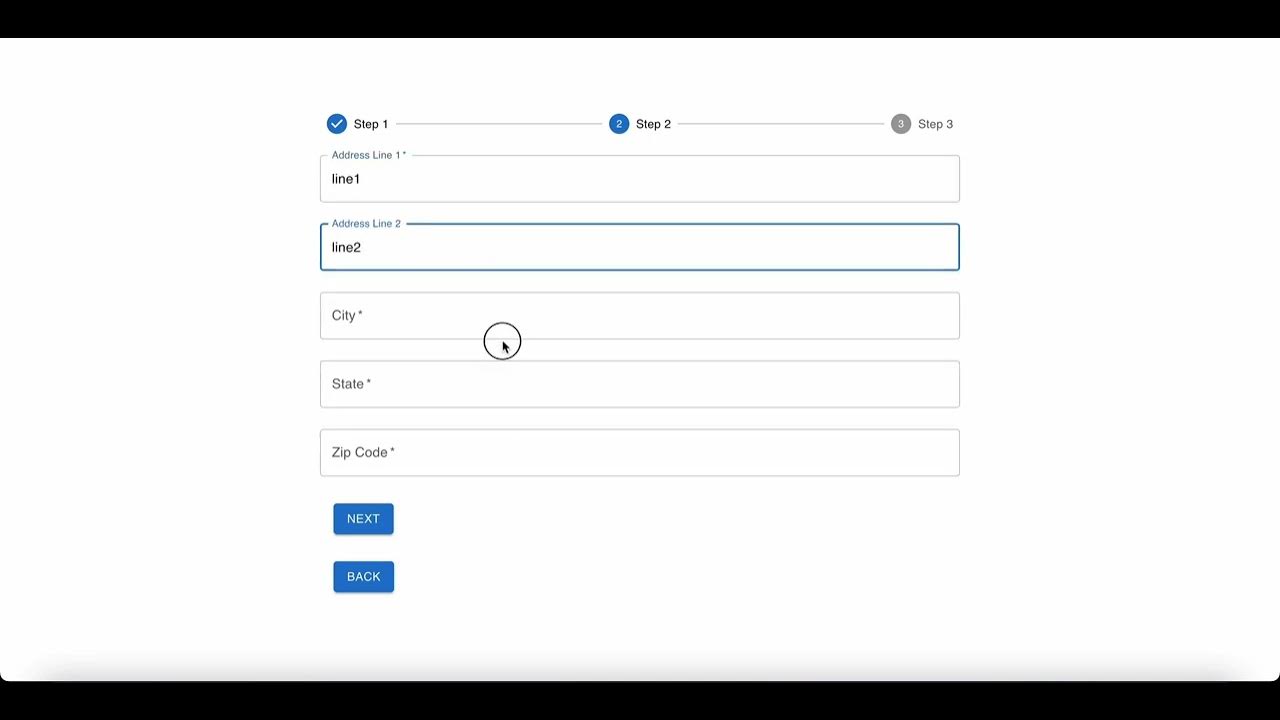 Stepper using Material UI - create dynamic forms. Field are rendered ...
