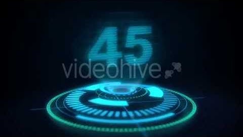 Hologram Countdown Motion Graphics Animation Background