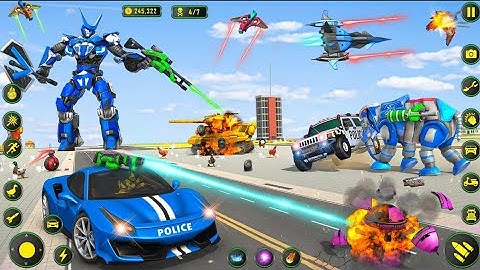 Jet Robot Car Transformation Simulator - Android GamePlay #3