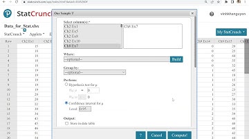 Ch8 How to Use StatCrunch to Construct Confidence Interval to Estimate a Population Mean