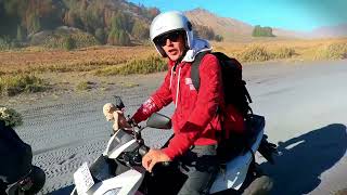 Driving motorbike around Java Indonesia with Dobby