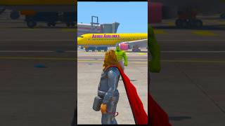 Dual Hulk Attack And  Thor Hammer Power #marvelhero #gta