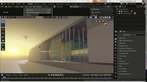 BIM with FreeCAD - Barcelona pavillion 17 - Rendering